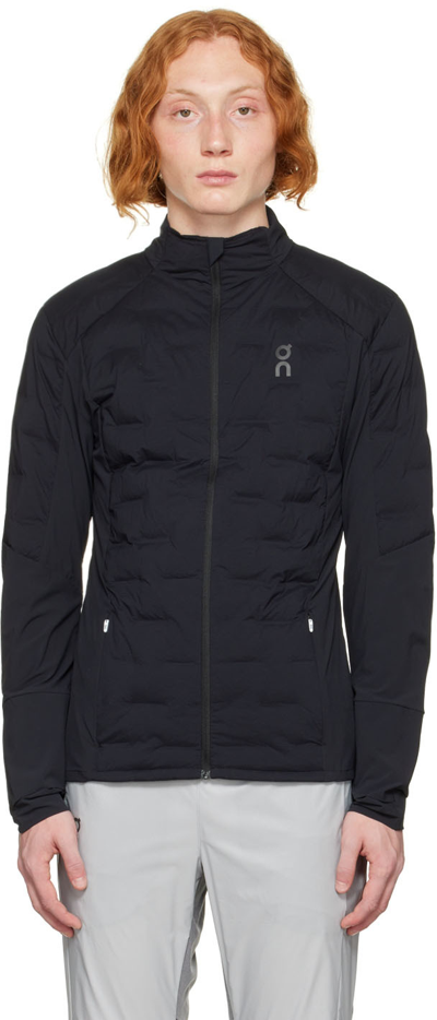 On Climate Stretch-jersey And Padded Shell Jacket In Black