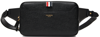 Thom Browne Tricolour-tab Grained-leather Belt Bag In 001 Black