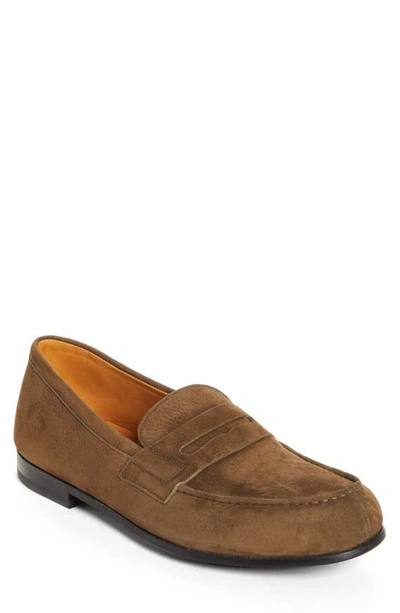 Jm Weston Le Moc Loafers In Kaki_nubuck