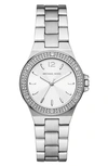 Michael Kors Women's Mini Lennox Stainless Steel & Crystal Bracelet Watch In White/silver