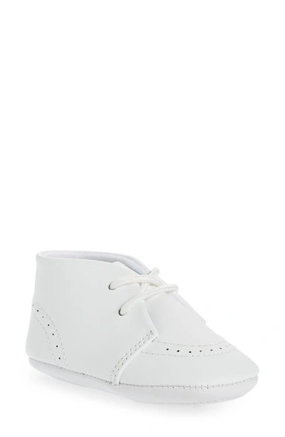 L'amour Kids' Benny Brogue Oxford Crib Shoe In White