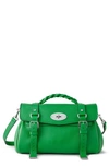 Mulberry Alexa Leather Satchel In Lawn Green
