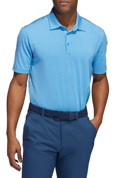 Adidas Golf Ultimate365 Performance Polo In Blue Rush Melange