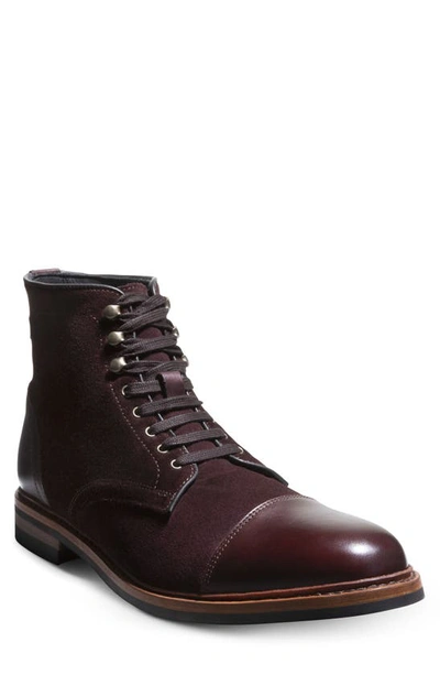 Allen Edmonds Landon Lace-up Cap Toe Boot In Rum Suede / Leather