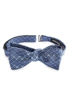 Nordstrom Neat Medallion Silk Bow Tie In Light Blue