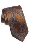 Nordstrom Paisley Silk Tie In Orange