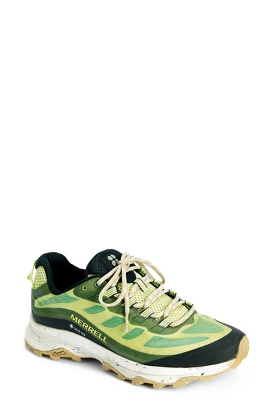Merrell X Sweaty Betty Moab Speed Gore-tex® Hiking Shoe In X Sb Laurel/ Lime