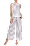 Everyday Ritual Piper Stripe Cotton Pajamas In Blueberry