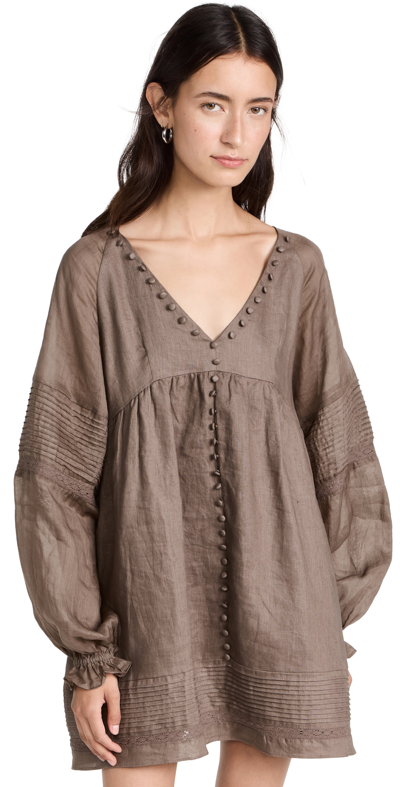 chinese dress ladies Joslin ‘Amira Linen' Mini in Pink main image 0