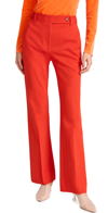 Victoria Beckham Trompette Regular-fit Straight-leg High-rise Stretch-woven Trousers In Red