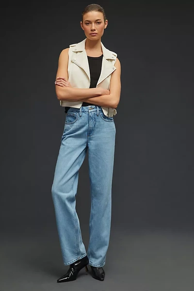 Good American Good Boy Tapered High-rise Jeans In Blue