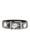 BURBERRY LEATHER CHECK BELT