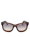 Givenchy Wire Square Sunglasses, 55mm In Tortoise/gold/blue Gradient