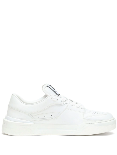 Dolce & Gabbana New Technology Leather Low Trainers In Multicolor