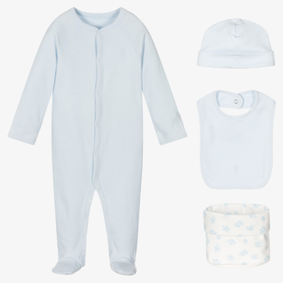 Ralph Lauren Boys Blue Babygrow Gift Set