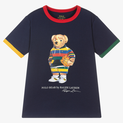 Polo Ralph Lauren Babies' Boys Blue Bear Logo T-shirt