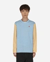 Comme Des Garçons Play Bi-color Stripe Longsleeve T-shirt Blue In Multicolor
