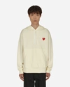 Comme Des Garçons Play Yellow Heart Patch Hoodie In Beige