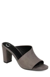 Journee Collection Allea Block Heel Mule In Grey