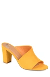 Journee Collection Allea Block Heel Mule In Yellow