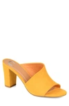 Journee Collection Allea Block Heel Mule In Mustard