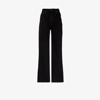 Ganni Magny Wide-leg High-rise Organic-cotton Denim Jeans In Black