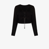 Rta Black Josefa Cropped Cotton Top In Black