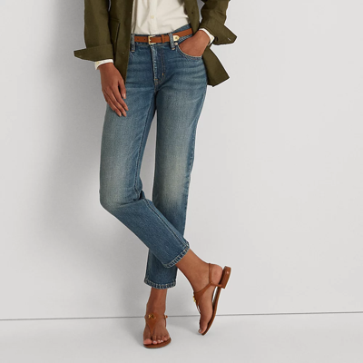 Ralph Lauren High-rise Straight Ankle Jean In Blue
