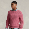 Polo Ralph Lauren Cable-knit Cotton Sweater In Rosebud Heather
