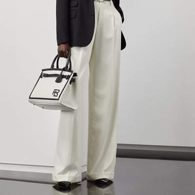 Polo Ralph Lauren Acklie High-rise Wool Gabardine Wide-leg Trousers In Cream
