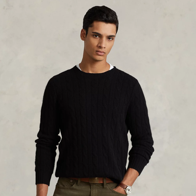 POLO RALPH LAUREN THE ICONIC CABLE-KNIT CASHMERE SWEATER