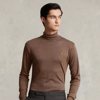 Polo Ralph Lauren Soft Cotton Turtleneck In Cedar Heather