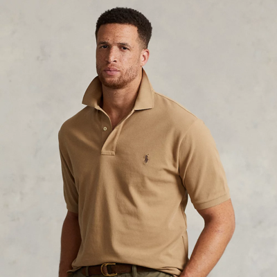 Polo Ralph Lauren The Iconic Mesh Polo Shirt In Café Tan