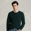 Ralph Lauren The Iconic Cable-knit Cashmere Sweater In Hunt Club Green