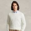 Polo Ralph Lauren The Iconic Cable-knit Cashmere Sweater In Cream