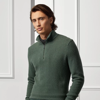 Ralph Lauren Purple Label Cashmere Quarter-zip Sweater In Sea Spray Lovett