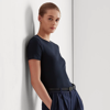 Lauren Ralph Lauren Cotton-blend T-shirt In Navy