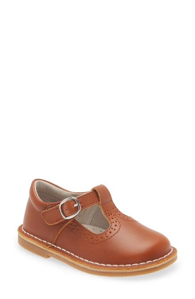 L'amour Kids' Frances T-strap Shoe In Cognac