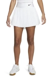 Nike Women's Court Dri-fit Advantage Pleated Tennis Skirt In White/ White/ Black