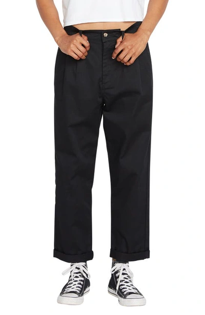 Volcom Frochickie Crop Trousers In Black