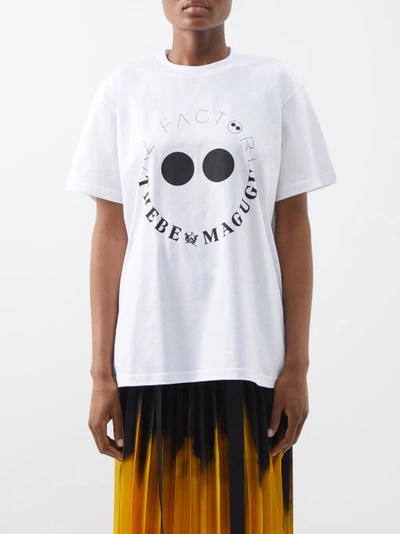 Az Factory X Thebe Magugu Logo-print Cotton-blend T-shirt In White