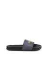The North Face Base Camp Logo-print Slides In Gravel/tnf Black