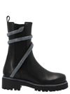 René Caovilla "biker Cleo Combat" Boot In Black
