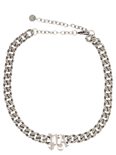 Palm Angels 'pa' Necklace In Silver