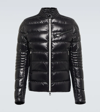 Moncler Black Berriat Biker Down Jacket In 0