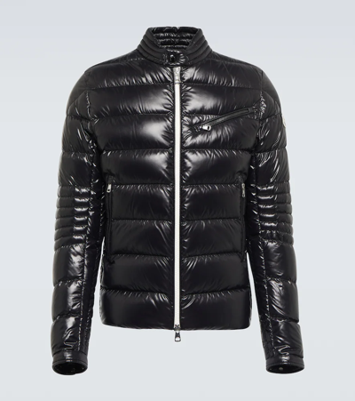 Moncler Black Berriat Biker Down Jacket