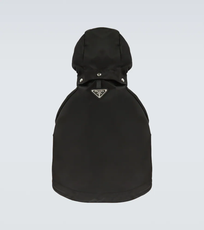 Prada Nylon Dog Raincoat In Black