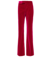Tom Ford Mid-rise Flare-leg Velvet Pants In Raspberry
