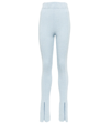 Rotate Birger Christensen Rotate 'aliciana' Bouclé Knitted Leggings In Frost Blue
