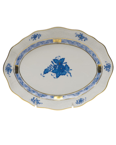 Herend Chinese Bouquet Blue Small Oval Dish